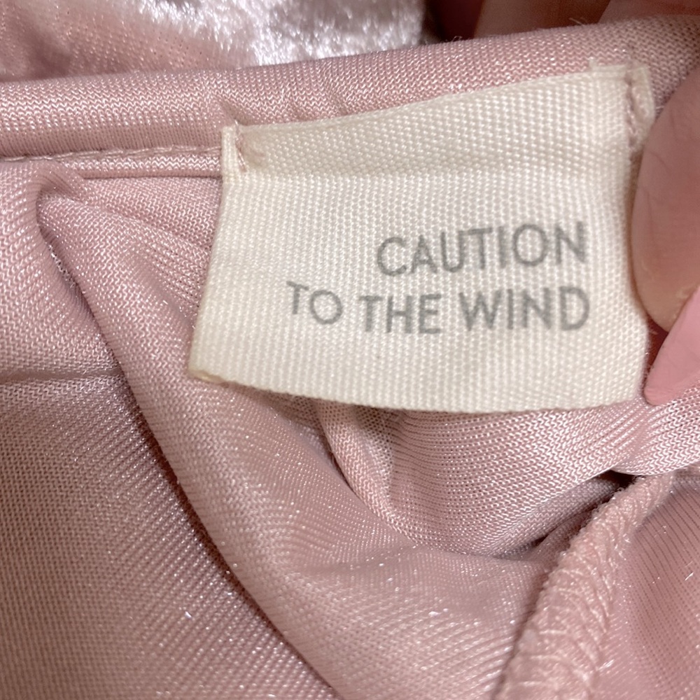 Light Pink Velvet Velour Body Suit - Picture 6 of 16